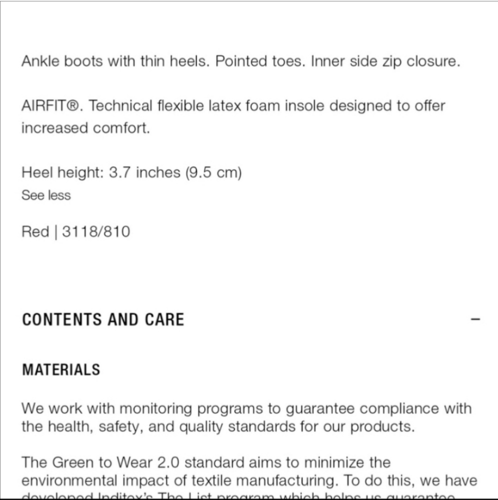 Zara Pointed Toe Heeled Ankle Red Boots Size 6 - Picture 12 of 13